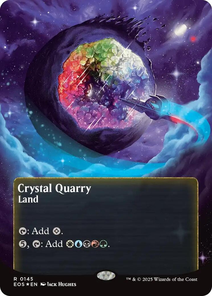 Image for Crystal Quarry (0145) (Borderless) (Galaxy Foil) (145) [Edge of Eternities: Stellar Sights] - Magic: The Gathering