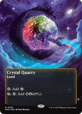 Image for Crystal Quarry (0145) (Borderless) (Galaxy Foil) (145) [Edge of Eternities: Stellar Sights] - Magic: The Gathering