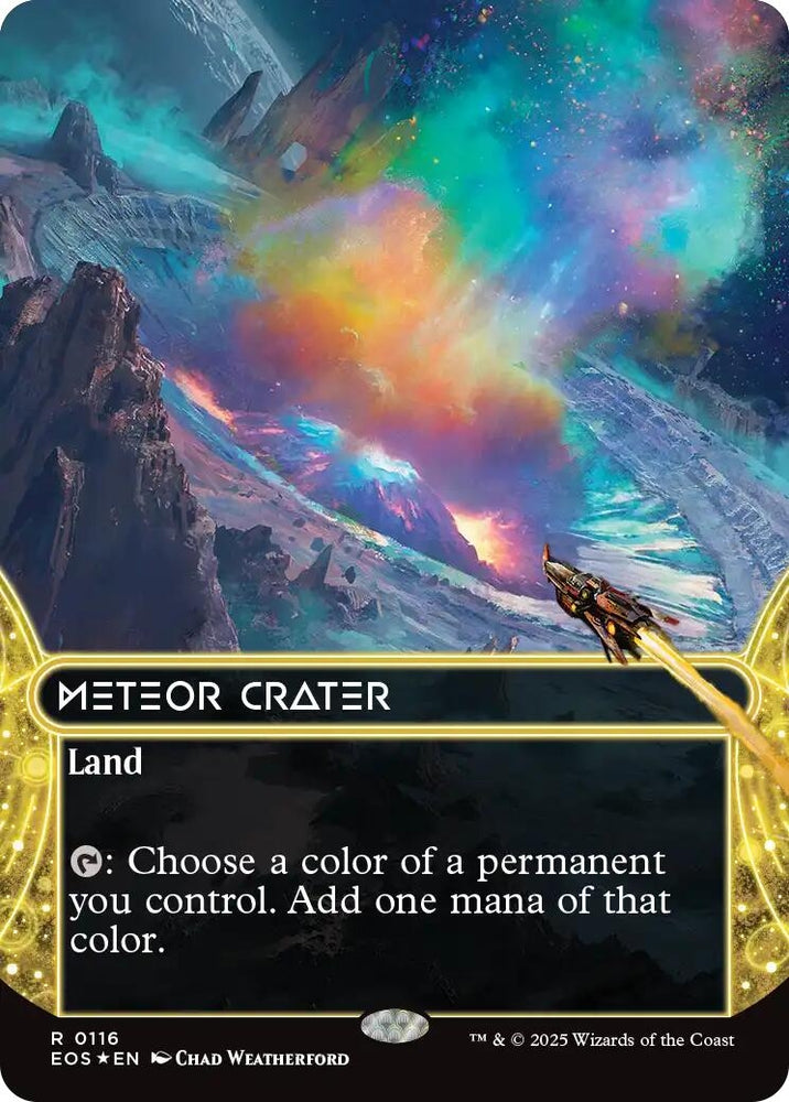 Image for Meteor Crater (0116) (Borderless) (Galaxy Foil) (116) [Edge of Eternities: Stellar Sights] - Magic: The Gathering