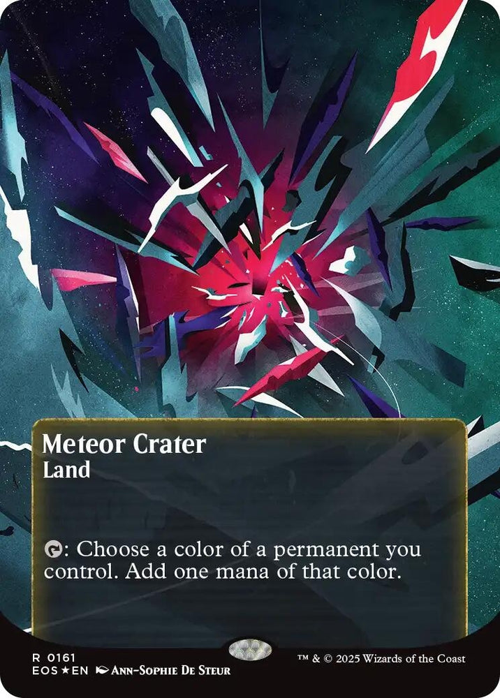 Image for Meteor Crater (0161) (Borderless) (Galaxy Foil) (161) [Edge of Eternities: Stellar Sights] - Magic: The Gathering