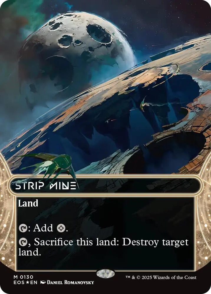 Image for Strip Mine (0130) (Borderless) (Galaxy Foil) (130) [Edge of Eternities: Stellar Sights] - Magic: The Gathering