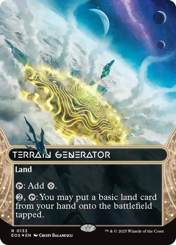 Image for Terrain Generator (0133) (Borderless) (Galaxy Foil) (133) [Edge of Eternities: Stellar Sights] - Magic: The Gathering