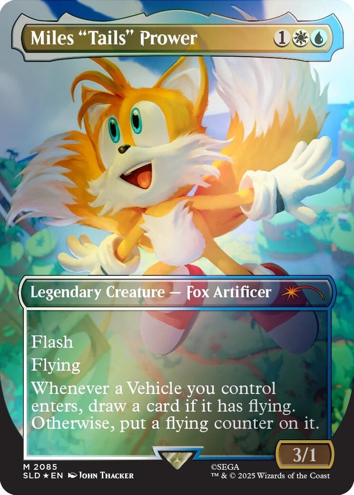 Image for Miles "Tails" Prower (Rainbow Foil) (2085) [Secret Lair Drop Series] - Magic: The Gathering