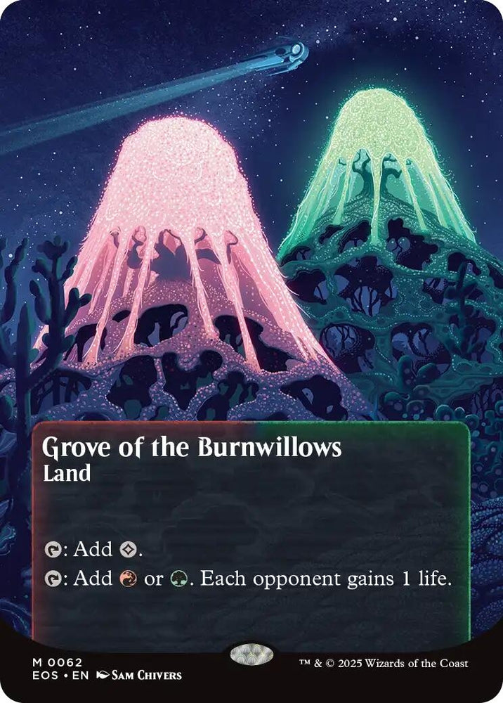 Image for Grove of the Burnwillows (0062) (Borderless) (62) [Edge of Eternities: Stellar Sights] - Magic: The Gathering