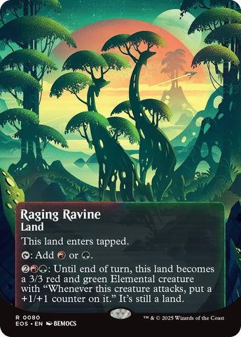 Image for Raging Ravine (0080) (Borderless) (80) [Edge of Eternities: Stellar Sights] - Magic: The Gathering