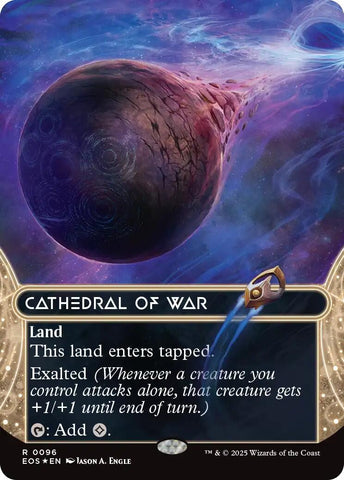 Image for Cathedral of War (0096) (Borderless) (Galaxy Foil) (96) [Edge of Eternities: Stellar Sights] - Magic: The Gathering