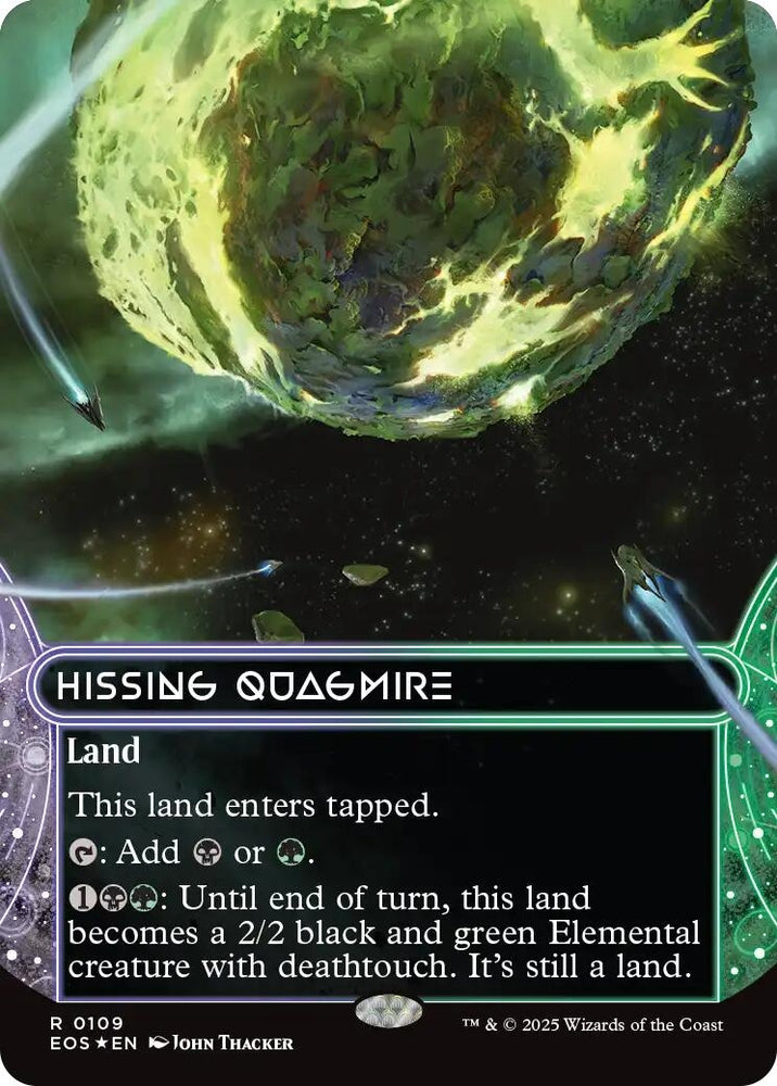 Image for Hissing Quagmire (0109) (Borderless) (Galaxy Foil) (109) [Edge of Eternities: Stellar Sights] - Magic: The Gathering