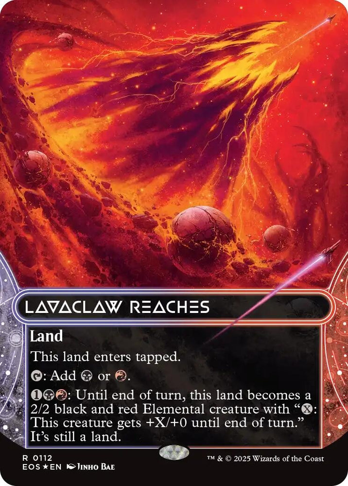 Image for Lavaclaw Reaches (0112) (Borderless) (Galaxy Foil) (112) [Edge of Eternities: Stellar Sights] - Magic: The Gathering