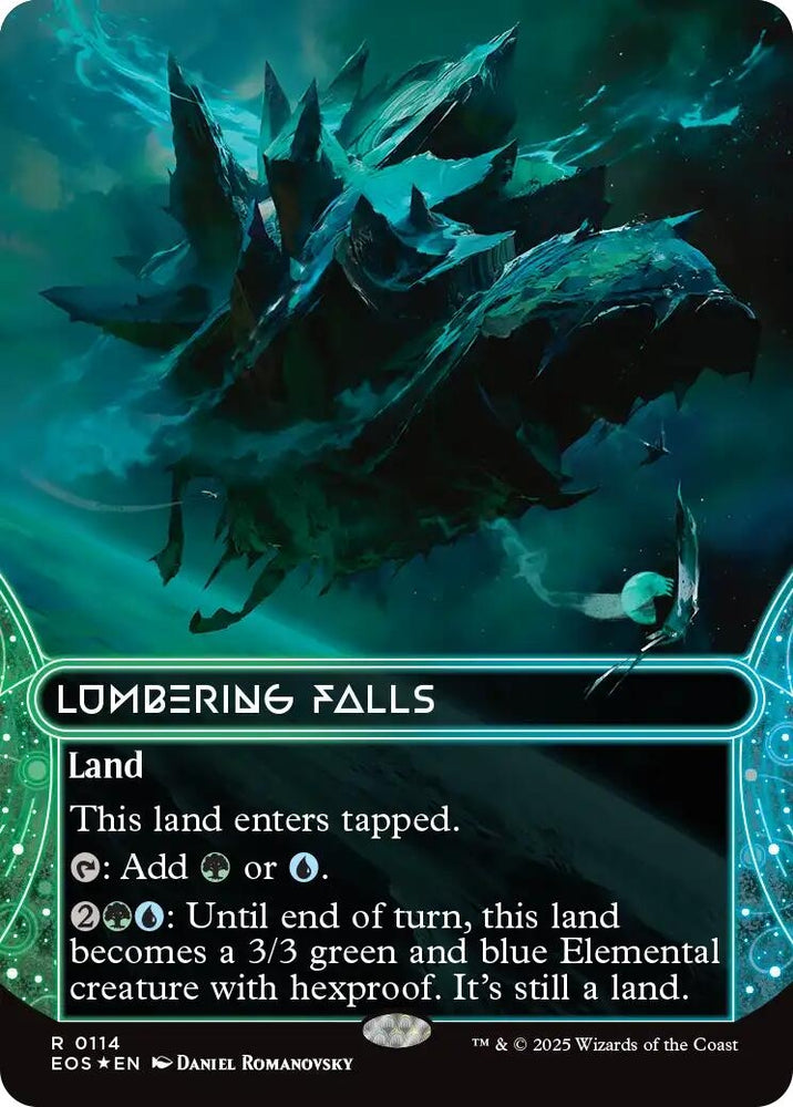 Image for Lumbering Falls (0114) (Borderless) (Galaxy Foil) (114) [Edge of Eternities: Stellar Sights] - Magic: The Gathering