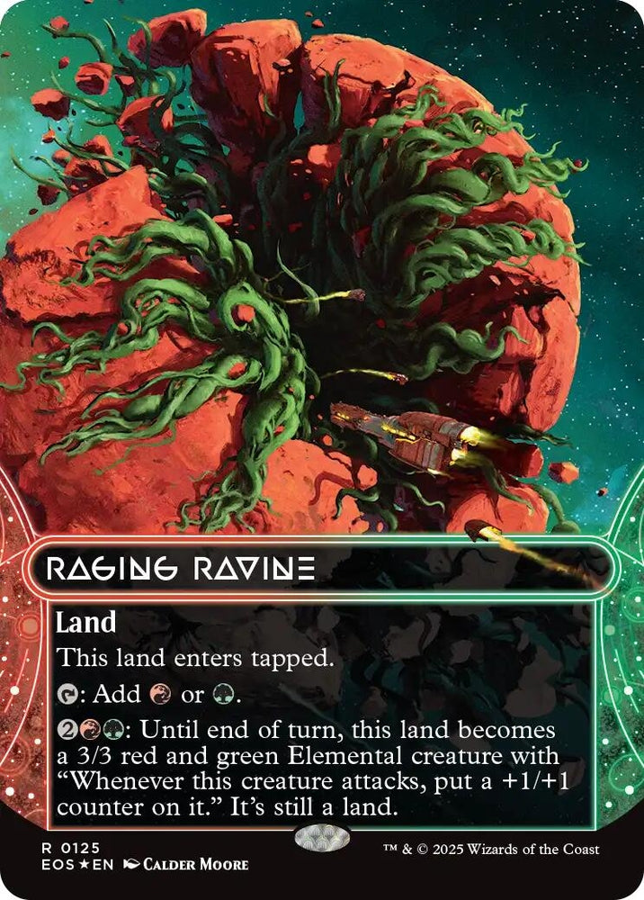 Image for Raging Ravine (0125) (Borderless) (Galaxy Foil) (125) [Edge of Eternities: Stellar Sights] - Magic: The Gathering