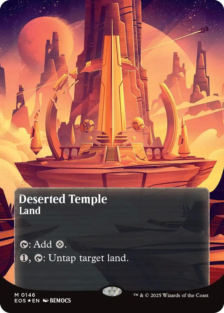 Image for Deserted Temple (0146) (Borderless) (Galaxy Foil) (146) [Edge of Eternities: Stellar Sights] - Magic: The Gathering