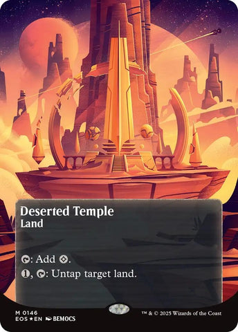 Image for Deserted Temple (0146) (Borderless) (Galaxy Foil) (146) [Edge of Eternities: Stellar Sights] - Magic: The Gathering