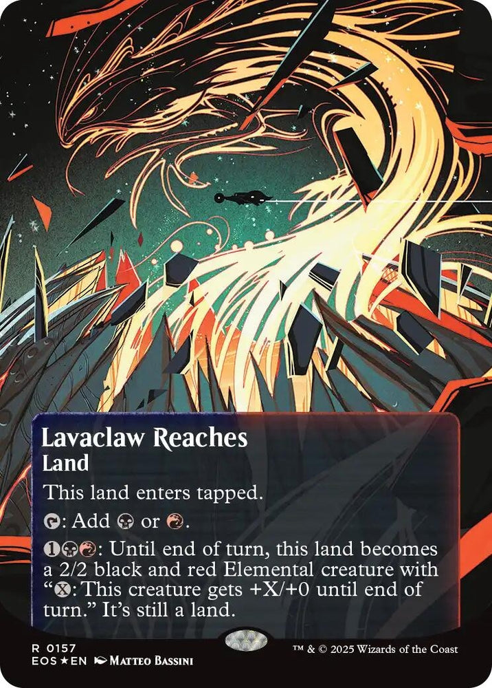 Image for Lavaclaw Reaches (0157) (Borderless) (Galaxy Foil) (157) [Edge of Eternities: Stellar Sights] - Magic: The Gathering