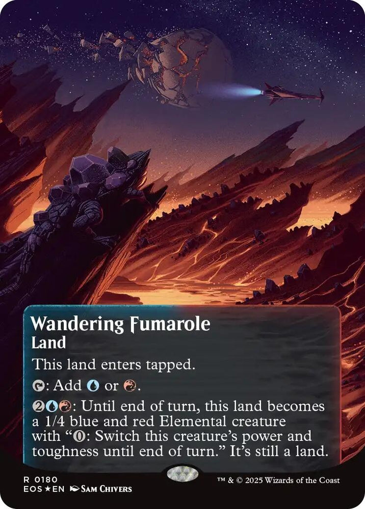 Image for Wandering Fumarole (0180) (Borderless) (Galaxy Foil) (180) [Edge of Eternities: Stellar Sights] - Magic: The Gathering