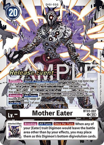 Image for Mother Eater (BT22-007 U) (Cyber Eden Release Event Cards) - Digimon Card Game