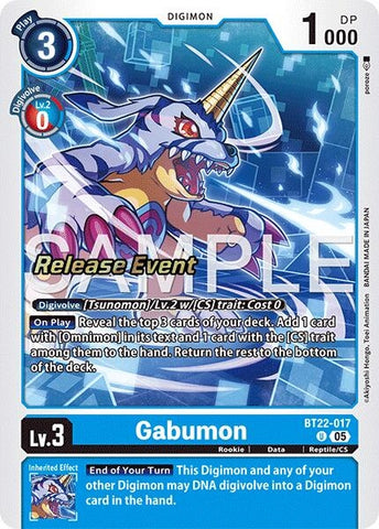 Image for Gabumon (BT22-017 U) (Cyber Eden Release Event Cards) - Digimon Card Game