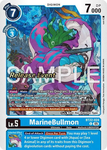 Image for MarineBullmon (BT22-024 U) (Cyber Eden Release Event Cards) - Digimon Card Game
