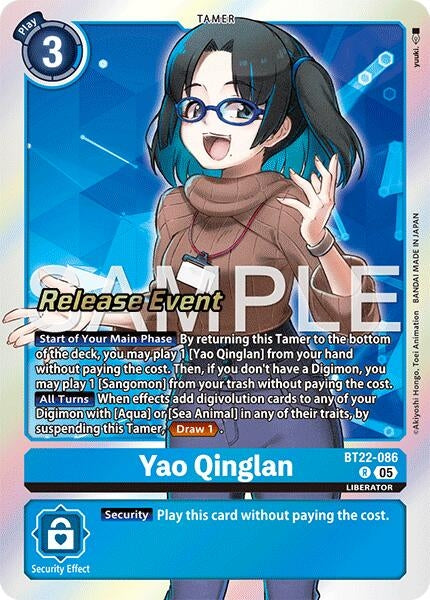 Image for Yao Qinglan (BT22-086 R) (Cyber Eden Release Event Cards) - Digimon Card Game