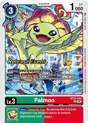 Image for Palmon (BT22-044 U) (Cyber Eden Release Event Cards) - Digimon Card Game
