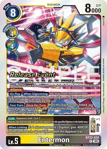 Image for Entermon (BT22-035 R) (Cyber Eden Release Event Cards) - Digimon Card Game