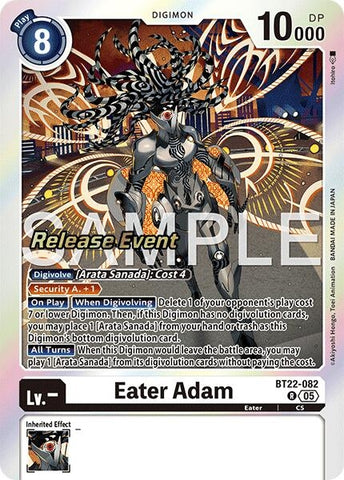 Image for Eater Adam (BT22-082 R) (Cyber Eden Release Event Cards) - Digimon Card Game