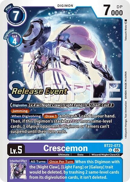 Image for Crescemon (BT22-073 U) (Cyber Eden Release Event Cards) - Digimon Card Game
