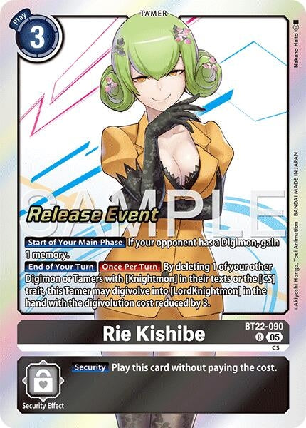 Image for Rie Kishibe (BT22-090 R) (Cyber Eden Release Event Cards) - Digimon Card Game