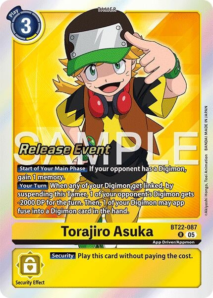 Image for Torajiro Asuka (BT22-087 R) (Cyber Eden Release Event Cards) - Digimon Card Game