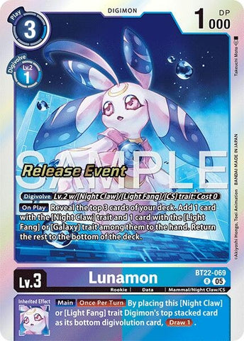 Image for Lunamon (BT22-069 R) (Cyber Eden Release Event Cards) - Digimon Card Game