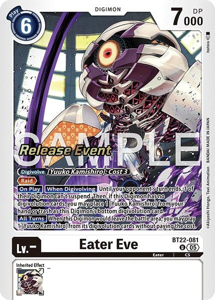 Image for Eater Eve (BT22-081 U) (Cyber Eden Release Event Cards) - Digimon Card Game