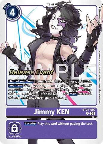 Image for Jimmy KEN (BT22-092 U) (Cyber Eden Release Event Cards) - Digimon Card Game