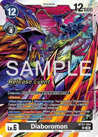 Image for Diaboromon (BT22-064 R) (Cyber Eden Release Event Cards) - Digimon Card Game