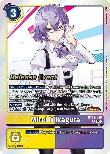Image for Mirei Mikagura (BT22-089 R) (Cyber Eden Release Event Cards) - Digimon Card Game