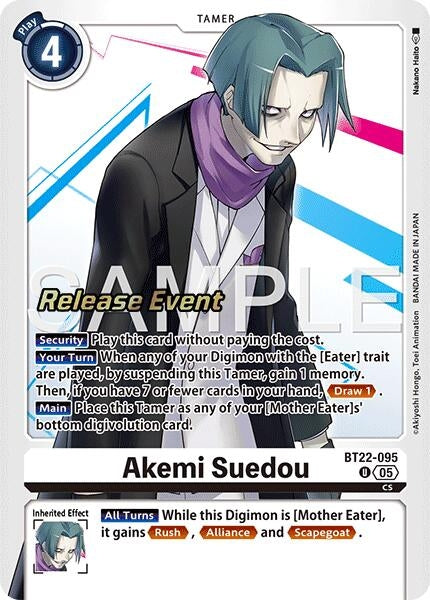 Image for Akemi Suedou (BT22-095 U) (Cyber Eden Release Event Cards) - Digimon Card Game