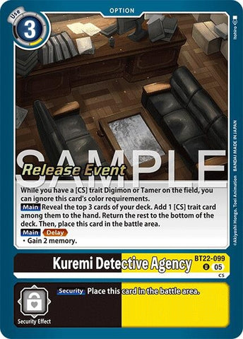 Image for Kuremi Detective Agency (BT22-099 U) (Cyber Eden Release Event Cards) - Digimon Card Game