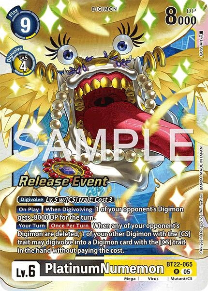 Image for PlatinumNumemon (BT22-065 R) (Cyber Eden Release Event Cards) - Digimon Card Game
