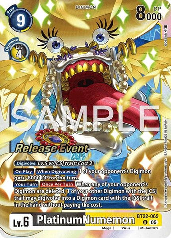 Image for PlatinumNumemon (BT22-065 R) (Cyber Eden Release Event Cards) - Digimon Card Game