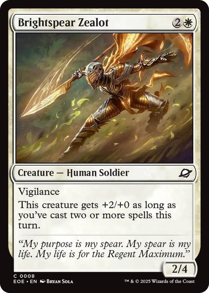 Image for Brightspear Zealot (8) [Edge of Eternities] - Magic: The Gathering