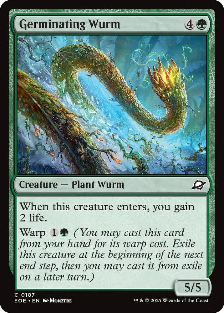 Image for Germinating Wurm (187) [Edge of Eternities] - Magic: The Gathering