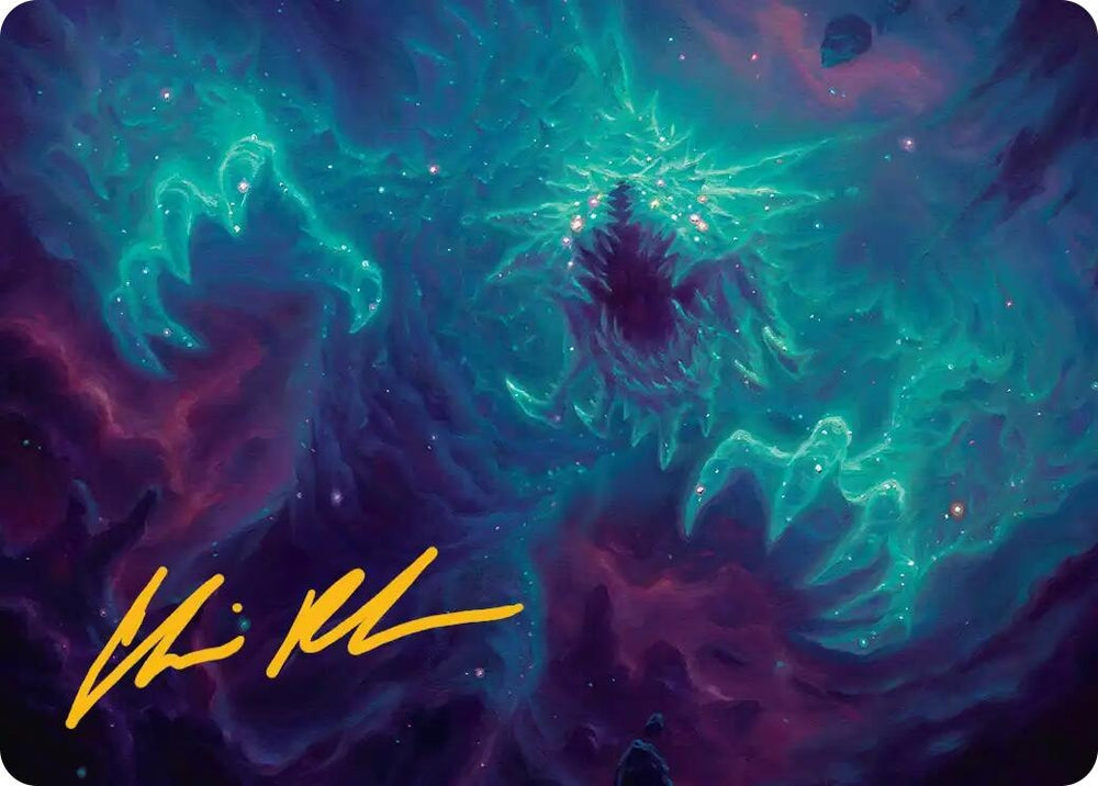 Image for Cosmogoyf Art Card (Gold-Stamped Signature) (24) [Art Series: Edge of Eternities] - Magic: The Gathering