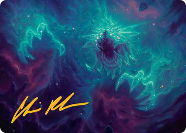 Image for Cosmogoyf Art Card (Gold-Stamped Signature) (24) [Art Series: Edge of Eternities] - Magic: The Gathering