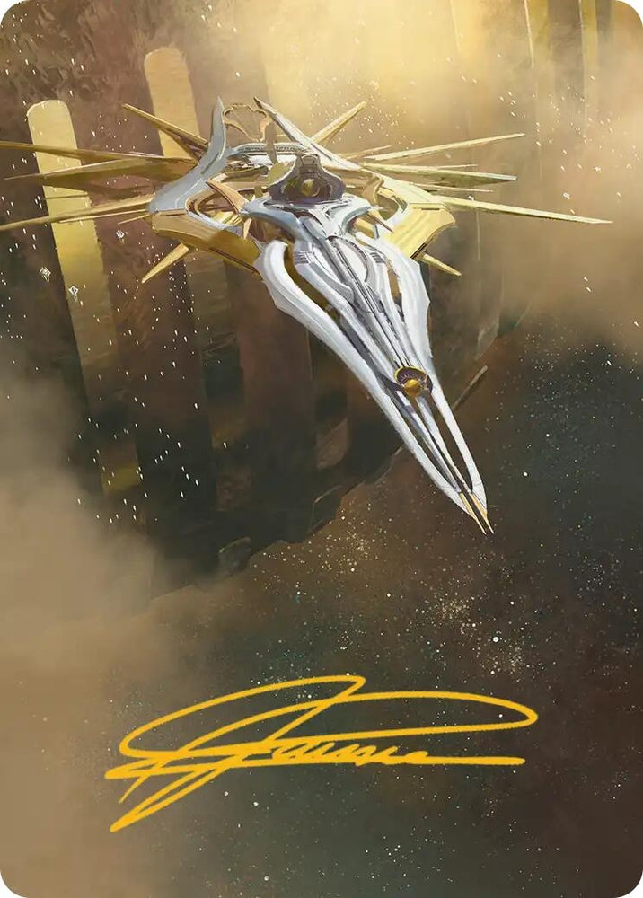 Image for Dawnsire, Sunstar Dreadnought Art Card (Gold-Stamped Signature) (27) [Art Series: Edge of Eternities] - Magic: The Gathering