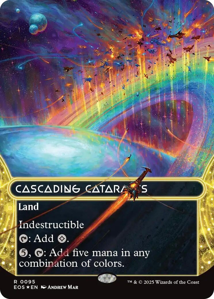 Image for Cascading Cataracts (0095) (Borderless) (Galaxy Foil) (95) [Edge of Eternities: Stellar Sights] - Magic: The Gathering