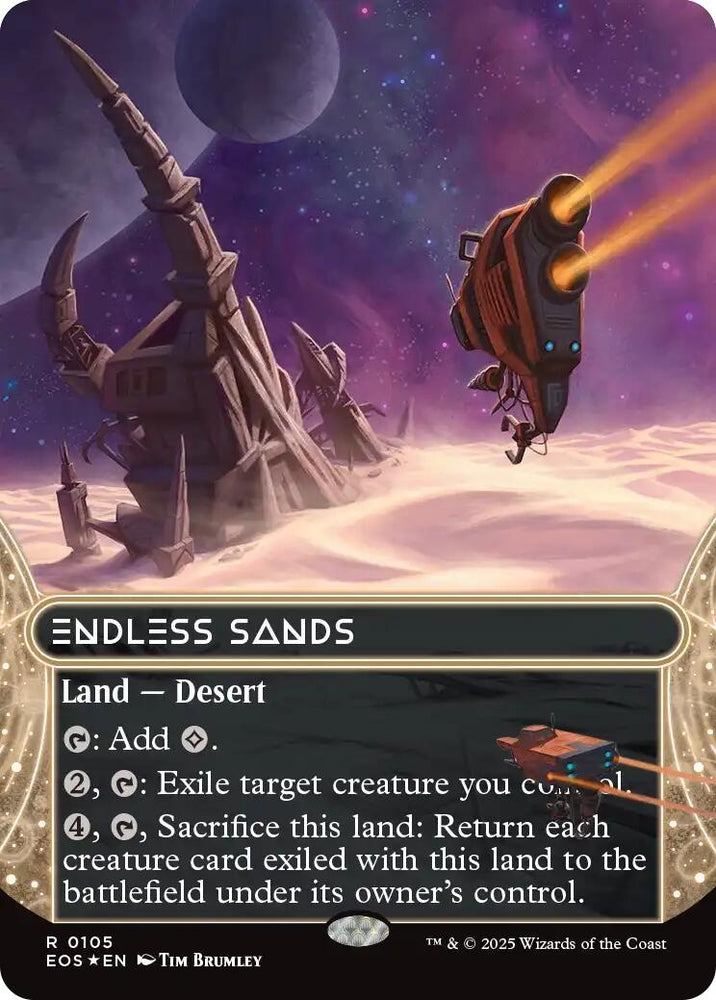 Image for Endless Sands (0105) (Borderless) (Galaxy Foil) (105) [Edge of Eternities: Stellar Sights] (EOS) - Magic: The Gathering