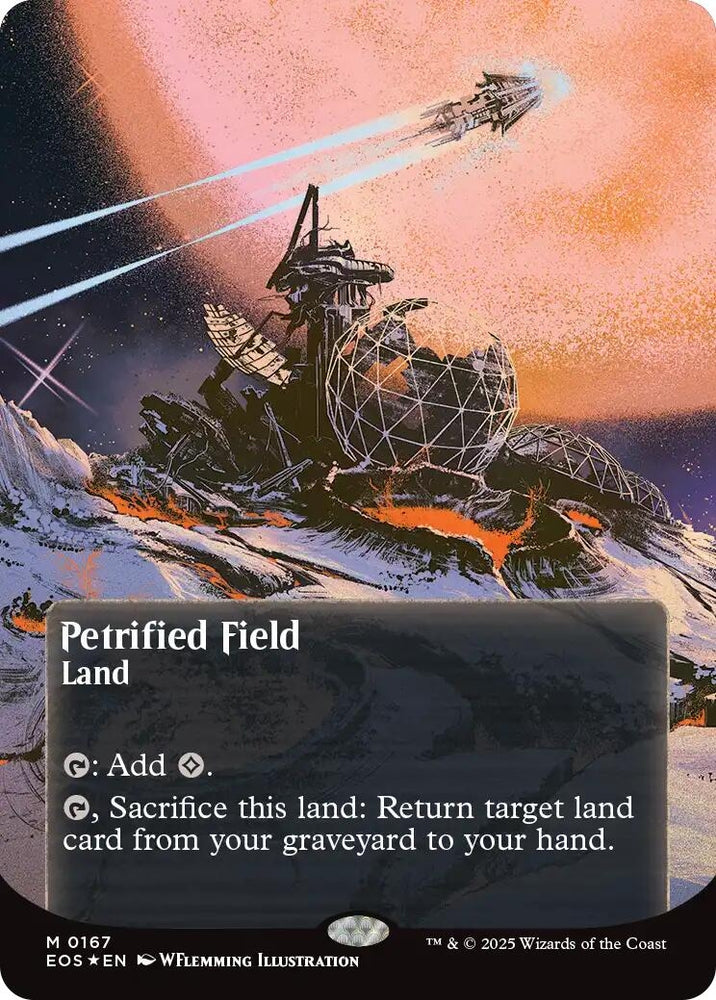 Image for Petrified Field (0167) (Borderless) (Galaxy Foil) (167) [Edge of Eternities: Stellar Sights] - Magic: The Gathering