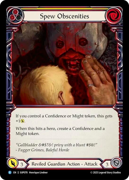 Image for Spew Obscenities (SUP078) (Super Slam) - Flesh and Blood TCG