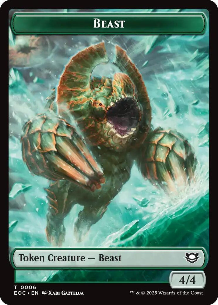 Image for Beast (0006) // Lander (0008) Double-Sided Token (6 // 8) [Commander: Edge of Eternities] - Magic: The Gathering