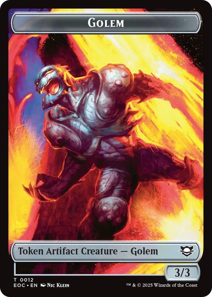 Image for Golem (0012) // Golem (0014) Double-Sided Token (12 // 14) [Commander: Edge of Eternities] - Magic: The Gathering