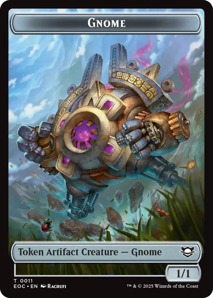 Image for Gnome // Golem (0014) Double-Sided Token (11 // 14) [Commander: Edge of Eternities] - Magic: The Gathering