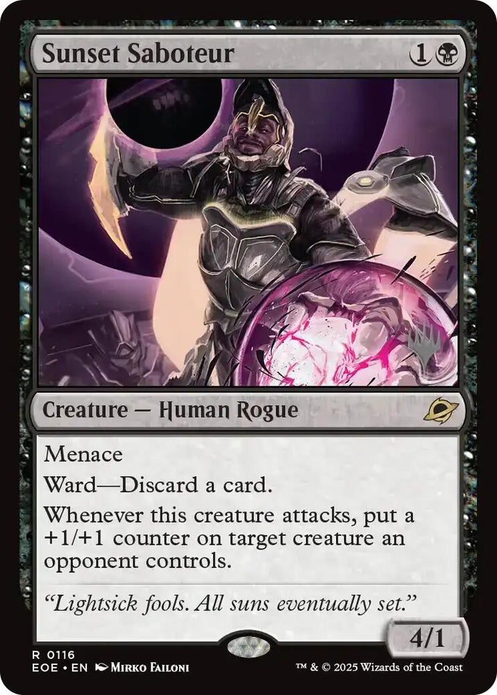 Image for Sunset Saboteur (116) [Promo Pack: Edge of Eternities] (PPEOE) - Magic: The Gathering